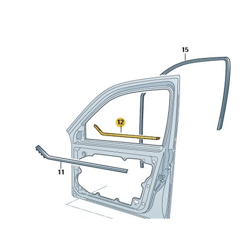 Raamrubber horizontaal buitenzijde T5/T5 GP T6